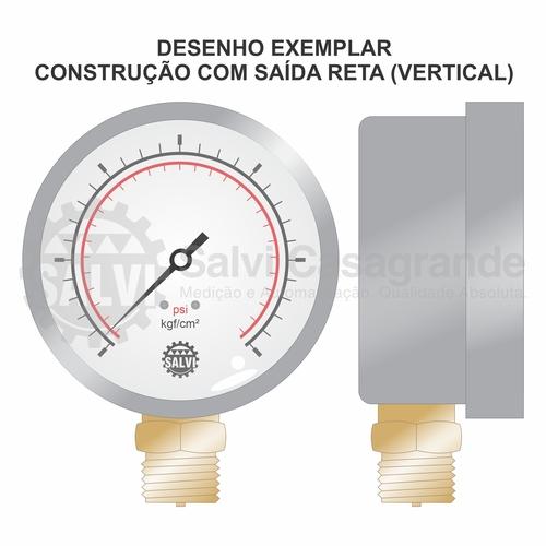 MANÔMETRO CAPSULAR 100 MM TOTAL INOX